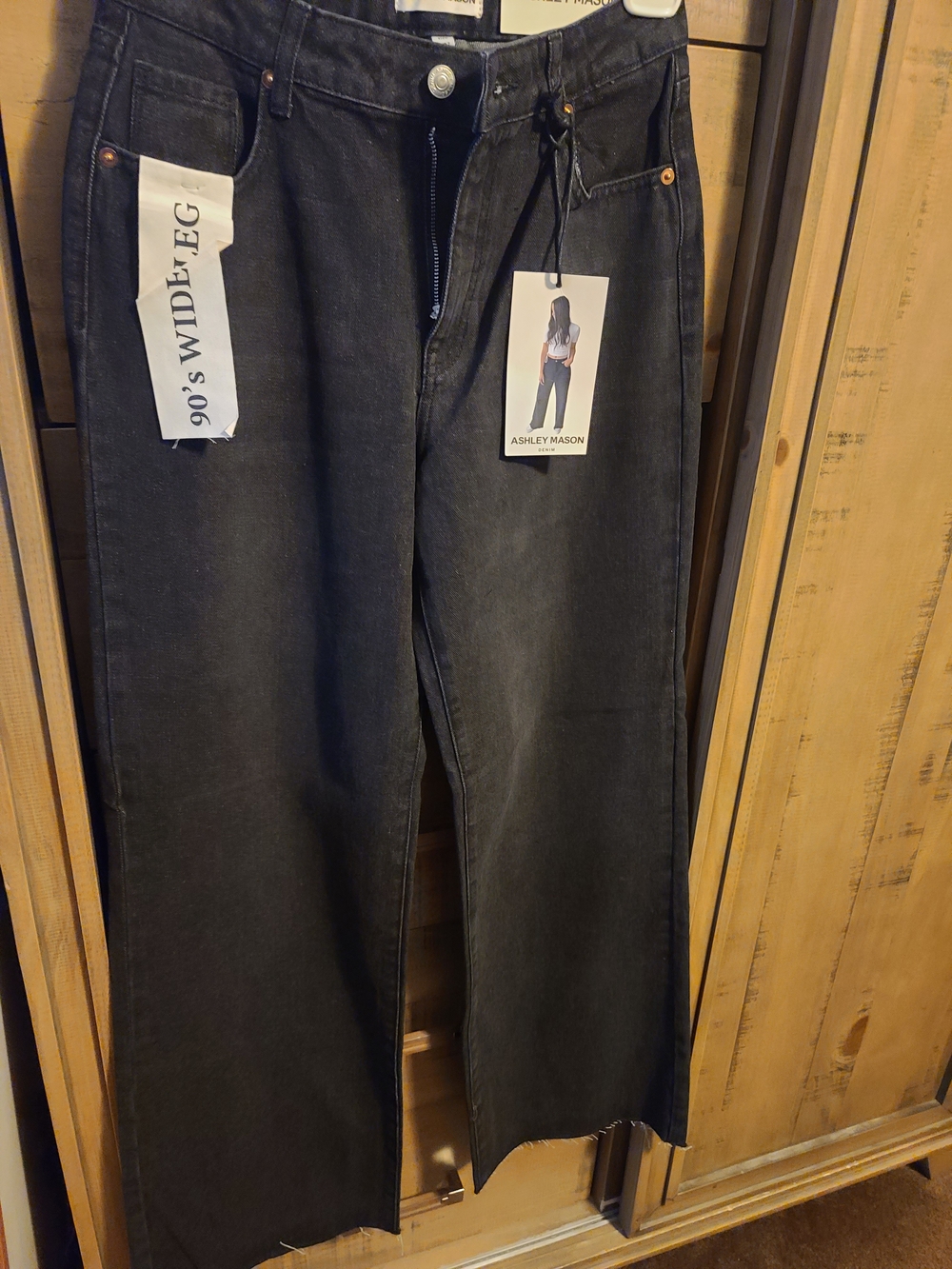 Ashley Mason Black Wide Leg Jeans